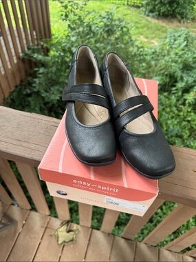 Easy Spirit Black Mary Jane Comfort Flats